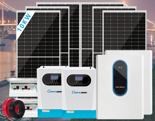 Complete set 10000w hybrid off grid 2kw 5kw 10kw 20kw solar energy system 10 kw solar power systems