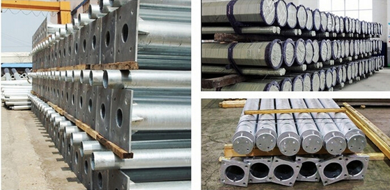 Professional Manufacturer 4-12 Meters Hot Dip Galvanised Street Light Pole Single Or Double Arm Available