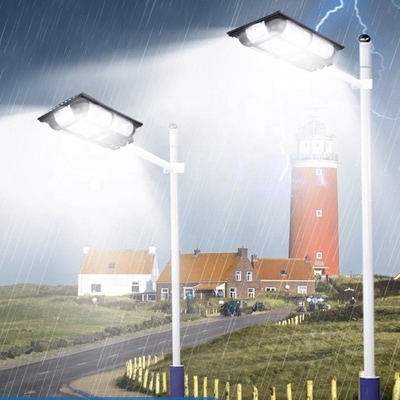 9-12m Installation Height Integrated Solar Street Light ABS Black Shell 100W 120LM/W IP65 Light