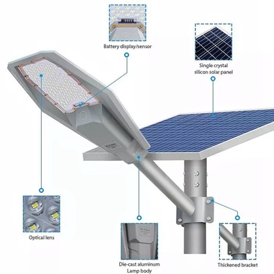 Light Post Available Solar Panel Street Light With Remote Control Lighting Mode